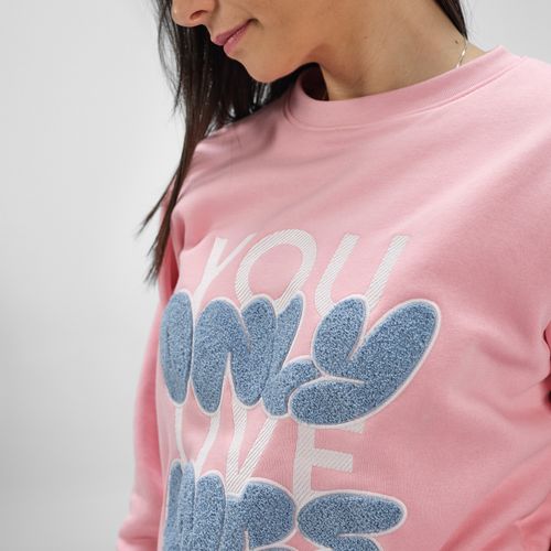 Sweat Waikiki  pour femme à col rond. Coton bio et rPET. 300g/m²