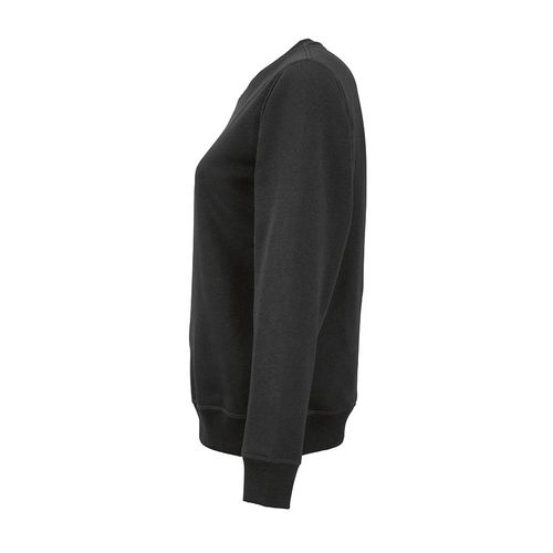 black Sudadera de cuello redondo para mujer Waikiki. Algodón orgánico y rPET. 300g/m²