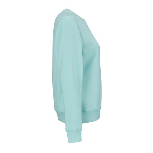 verde claro Sudadera de cuello redondo para mujer Waikiki. Algodón orgánico y rPET. 300g/m²