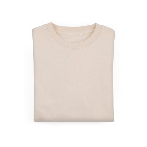 beis Sudadera de cuello redondo para mujer Waikiki. Algodón orgánico y rPET. 300g/m²