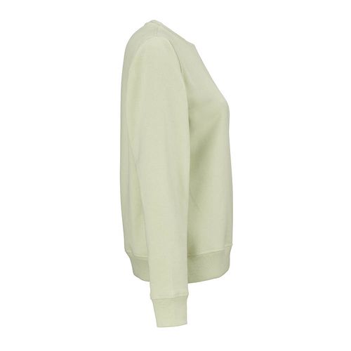verde pastel Sudadera de cuello redondo para mujer Waikiki. Algodón orgánico y rPET. 300g/m²