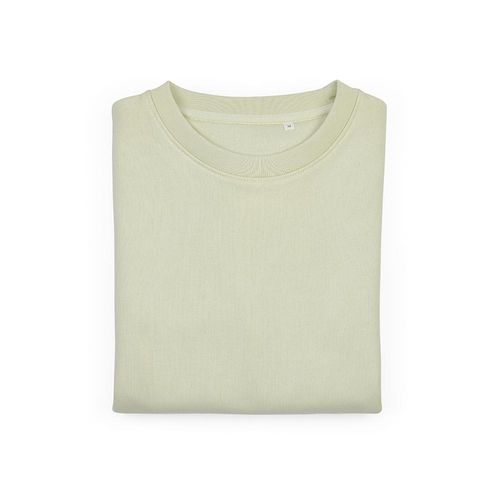 verde pastel Sudadera de cuello redondo para mujer Waikiki. Algodón orgánico y rPET. 300g/m²