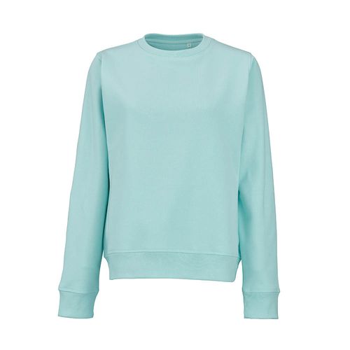 verde claro Sudadera de cuello redondo para mujer Waikiki. Algodón orgánico y rPET. 300g/m²