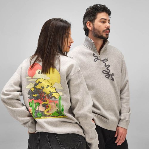 Sweat Malibu à zip Coton bio, rCotton et rPET. Fabriqué au Portugal