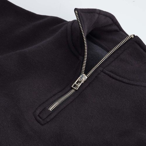 Sudadera Malibu con cremallera 1/4. Algodón orgánico, rCotton y rPET. Fabricada en Portugal