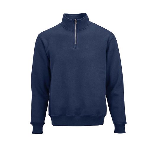Sudadera Malibu con cremallera 1/4. Algodón orgánico, rCotton y rPET. Fabricada en Portugal