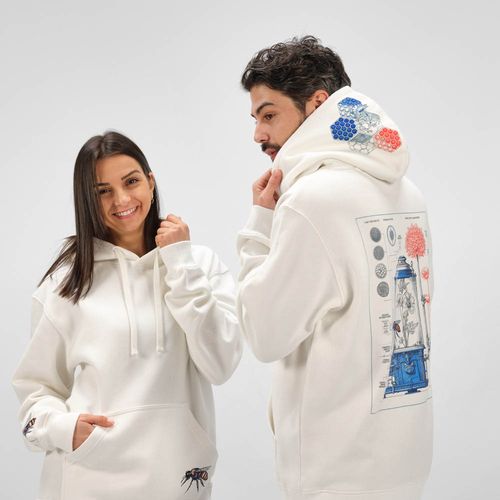 Sweat Tulum à capuche. Coton bio, rCotton et rPET. Fabriqué au Portugal.