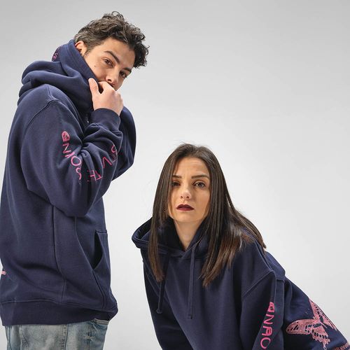 Sweat Tulum à capuche. Coton bio, rCotton et rPET. Fabriqué au Portugal.
