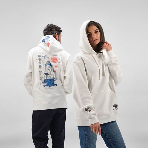 Sweat Tulum à capuche. Coton bio, rCotton et rPET. Fabriqué au Portugal.