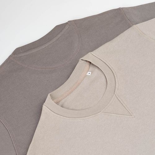 Sweat Capri mixte à col rond en french terry. 100% coton bio