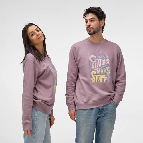 Sweat Capri mixte à col rond en french terry. 100% coton bio