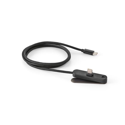 Cable Edison de rPVC. 1m, USB-C a USB-C. Soporte para móvil. 60W Carga rápida