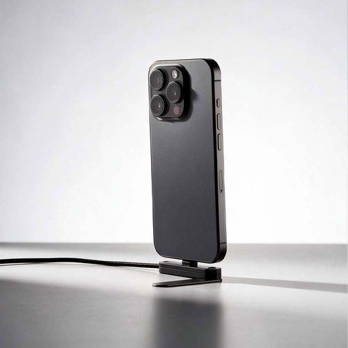 Cable Edison de rPVC. 1m, USB-C a USB-C. Soporte para móvil. 60W Carga rápida