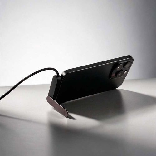 Cable Edison de rPVC. 1m, USB-C a USB-C. Soporte para móvil. 60W Carga rápida