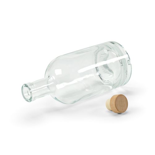 Botella de cristal Piave de 800 ml. Tapa de madera