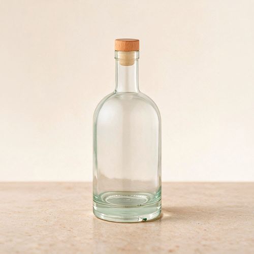 Botella de cristal Piave de 800 ml. Tapa de madera