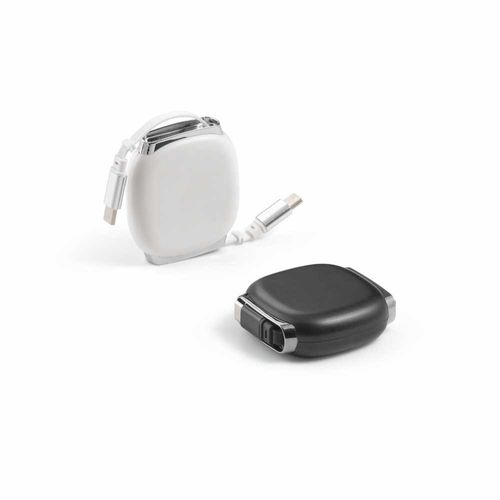 black Cable Yalow de rPVC. Retráctil, de USB-C a USB-C. Carga rápida de 60 W