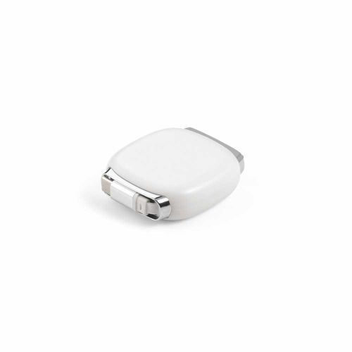 white Cable Yalow de rPVC. Retráctil, de USB-C a USB-C. Carga rápida de 60 W
