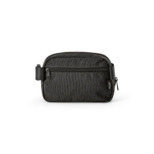 black Riñonera Singapore de 1,5 l, de nailon. 2 bolsillos y correa ajustable para la cintura
