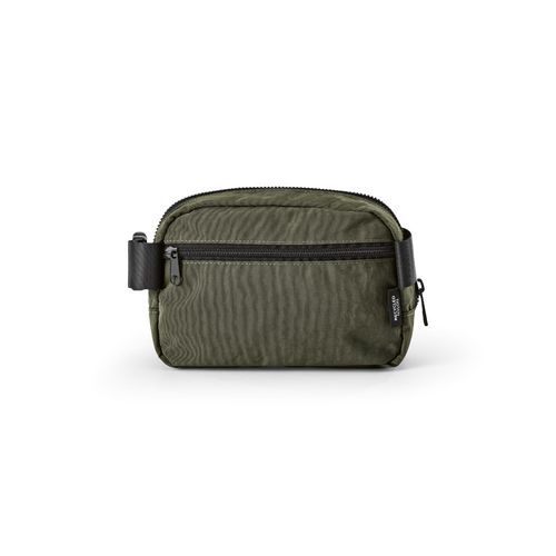 verde oscuro Riñonera Singapore de 1,5 l, de nailon. 2 bolsillos y correa ajustable para la cintura
