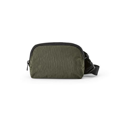 verde oscuro Riñonera Singapore de 1,5 l, de nailon. 2 bolsillos y correa ajustable para la cintura