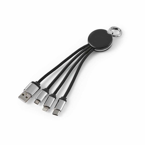 CABLE BOYLE 4 EN 1 DE RABS. 10 W. CON LLAVERO Y LOGOTIPO RETROILUMINADO