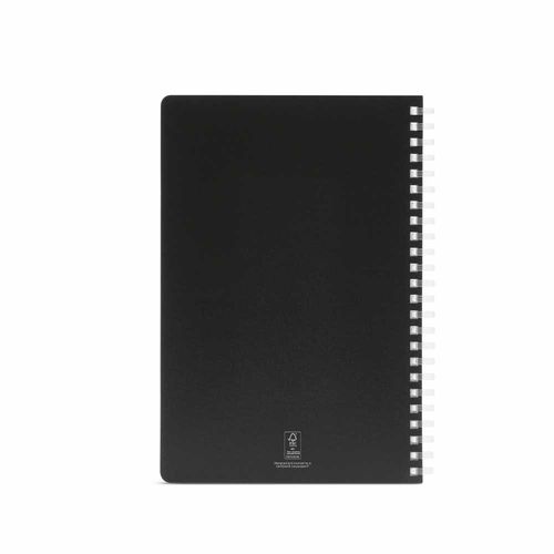 black Cuaderno Horace A5 con tapa blanda y espiral de rPP. 70 g/m², FSC®, 160 páginas