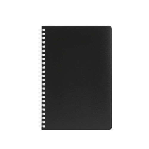 black Cuaderno Horace A5 con tapa blanda y espiral de rPP. 70 g/m², FSC®, 160 páginas