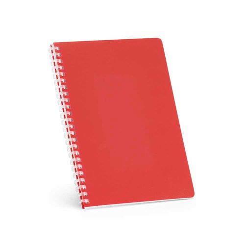 red Cuaderno Horace A5 con tapa blanda y espiral de rPP. 70 g/m², FSC®, 160 páginas