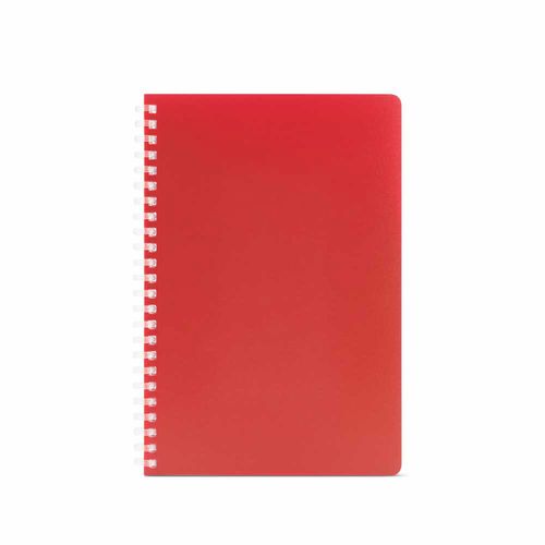 red Cuaderno Horace A5 con tapa blanda y espiral de rPP. 70 g/m², FSC®, 160 páginas