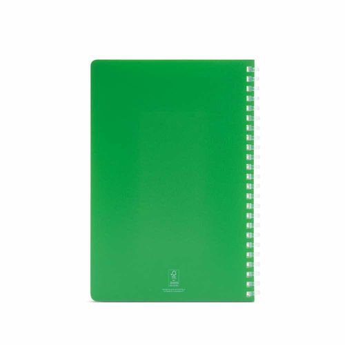 green Cuaderno Horace A5 con tapa blanda y espiral de rPP. 70 g/m², FSC®, 160 páginas