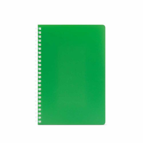 green Cuaderno Horace A5 con tapa blanda y espiral de rPP. 70 g/m², FSC®, 160 páginas