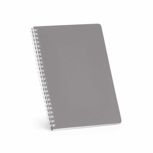 gray Cuaderno Horace A5 con tapa blanda y espiral de rPP. 70 g/m², FSC®, 160 páginas