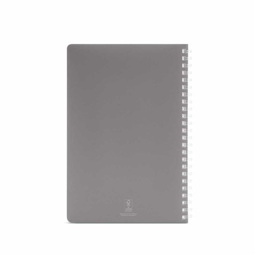 gray Cuaderno Horace A5 con tapa blanda y espiral de rPP. 70 g/m², FSC®, 160 páginas
