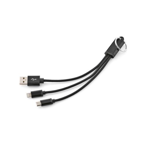 Cable Lavoisier 3 en 1 de rPVC. 10 W. Con llavero