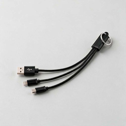Cable Lavoisier 3 en 1 de rPVC. 10 W. Con llavero