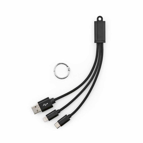 Cable Lavoisier 3 en 1 de rPVC. 10 W. Con llavero