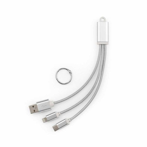 Cable Lavoisier 3 en 1 de rPVC. 10 W. Con llavero