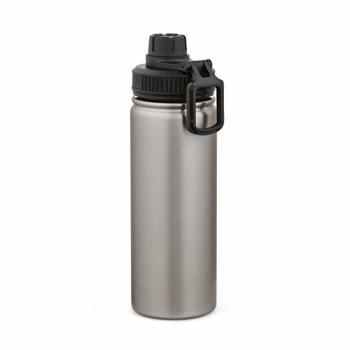 plateado Botella Salween rSS de 560 ml. De doble pared y doble tapa. Asa