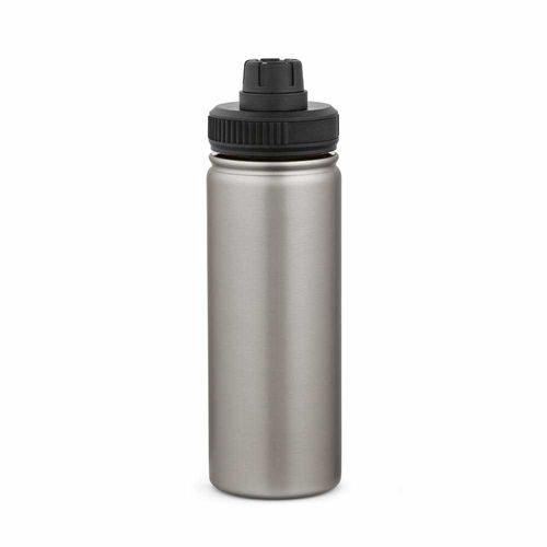plateado Botella Salween rSS de 560 ml. De doble pared y doble tapa. Asa
