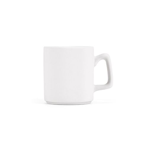 Taza de cerámica Mondego. 320 ml. Impresión por sublimación. Acabado mate y apilable