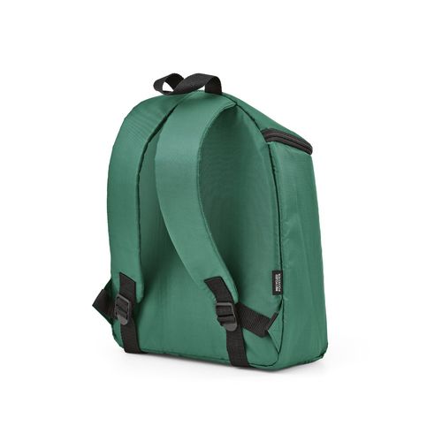 Mochila térmica Brussels de 12l, fabricada en rPET. Doble cremallera