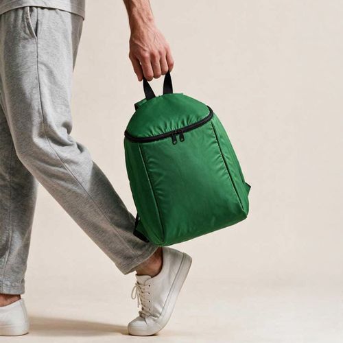 Mochila térmica Brussels de 12l, fabricada en rPET. Doble cremallera