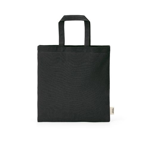 black Bolsa de la compra Aneto de rCotton, 140 g/m². Asas de 30 cm