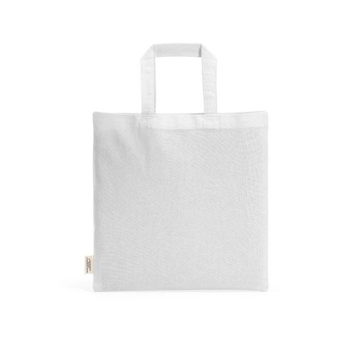 white Bolsa de la compra Aneto de rCotton, 140 g/m². Asas de 30 cm