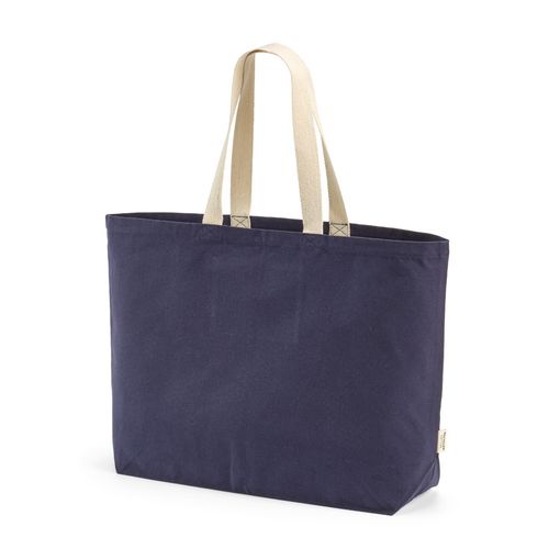 azul marino Bolsa de la compra Olympus de algodón reciclado, 400 g/m². Asas de 26 cm