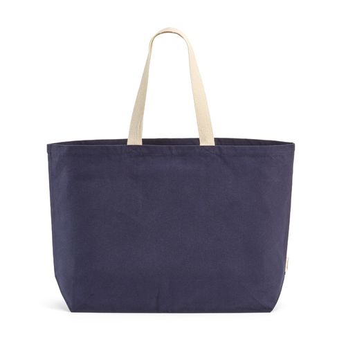 azul marino Bolsa de la compra Olympus de algodón reciclado, 400 g/m². Asas de 26 cm