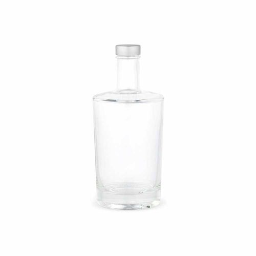 BOTELLA DE CRISTAL ADIGE 500, 560 ML. TAPA PLATEADA