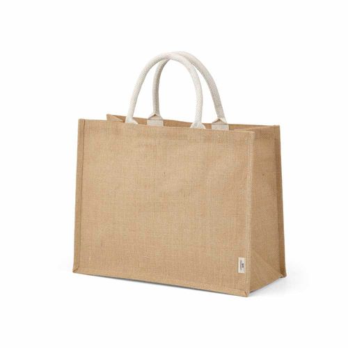 Bolsa de la compra Toubkal de yute y algodón. Asas de 40 cm