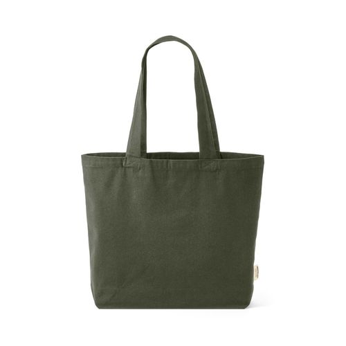 ejército verde Bolsa de la compra Mulhacén, algodón rCotton, 320 g/m². Asas de 65 cm